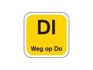 Label DI weg op DO Geel Afwasbaar d oos 1.000st - 1