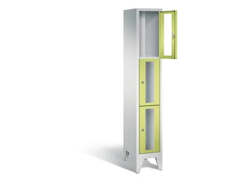 lockerkast,HxBxD 1850x320x500mm,1x3vakken,vak B 300mm,cil.-slot,voeten