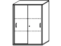 schuifdeurkast HxBxD 1150x800x430mm romp grafiet decor front onyxgrijs