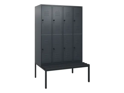 Dubbeldekse dekenkist,HxBxD 1950x1200x815mm,4x2vak.,vak B 300mm