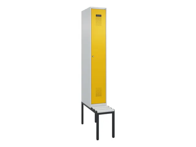 locker met bank,voor scheiding van kleding,HxBxD 2120x300x815mm,1vak