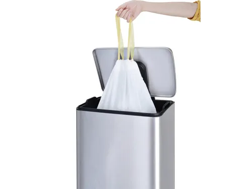 Afvalzak EKO MDPE type A met trekband 35x40cm 3-6L wit