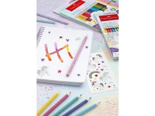 Kleurpotlood Faber-Castell Grip Unicorn 10 colour grip + 3 sparkle pas - 5