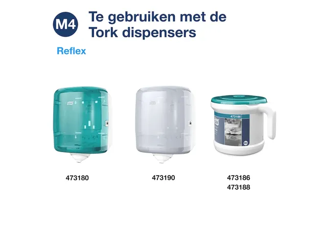 Poetsrol Reflex Plus M4 SmartCore centerfeed 2 laags 150m wit 473472