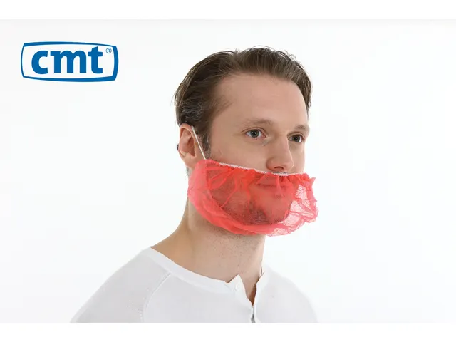 Masque à barbe PP non tissé Rouge 1 élastique 1000 pièces