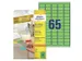 Gekleurde etiketten Avery Zweckform 38,1x21x2mm Groen 1300 stuks