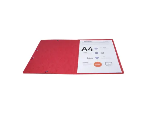 Elastomap zonder klep gegaufreerd glanskarton Scotten 600g/m2 A4 Rood
