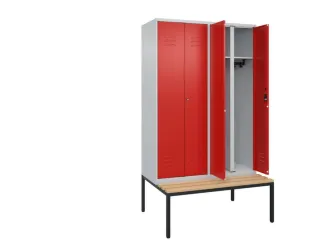 locker voor scheiding van kleding,HxBxD 2120x1200x815mm,4vak - 2
