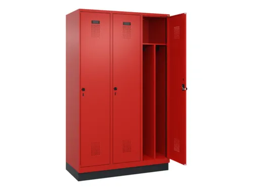 locker voor scheiding van kleding,HxBxD 1950x1200x500mm,3vak