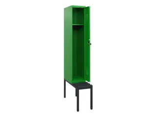 locker met bank,HxBxD 1950x300x815mm,1vak,vak B 300mm,draaigrendel - 1