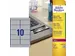 Etiket Avery Zweckform L6012-20 96x50.8mm Zilver 200 stuks