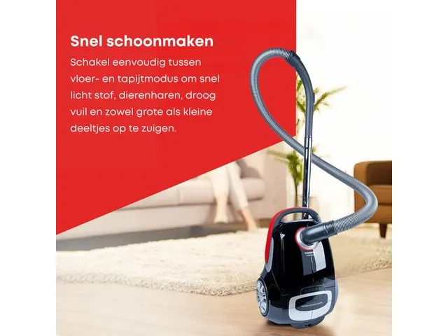 Stofzuiger 4 Liter Cilinderstofzuiger Droog 800W Stofzak