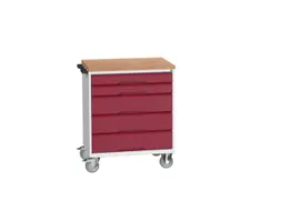 gereedschapswagen,HxBxD 980x800x600mm,multiplexblad,4-voet/4wielen