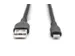 USB siliconen oplaadkabel USB-A Lightning 0,5m USB 2.0 12W Zwart