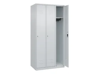 locker,HxBxD 1850x900x500mm,3vak,vak B 300mm,cil.-slot,staand op vloer - 2