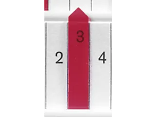 planningspijl,B 7mm,kunststof,rood transparant - 1