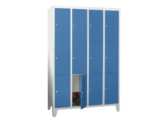 lockerkast,HxBxD 1850x1600x500mm,4x3vakken,RAL7035,front RAL5012 - 2