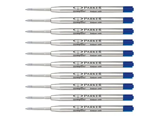 Balpenvulling Parker Quinkflow medium blauw blister à 10 stuks