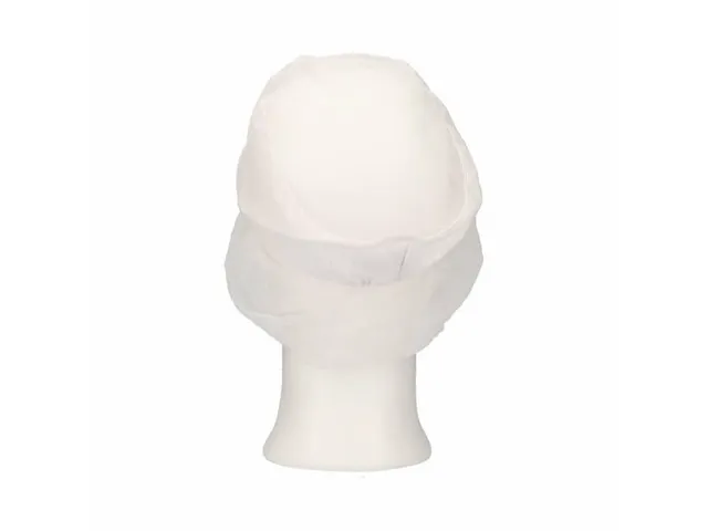 Casquette avec rabat et filet cheveux Poly-coton Blanc L 100 pièces