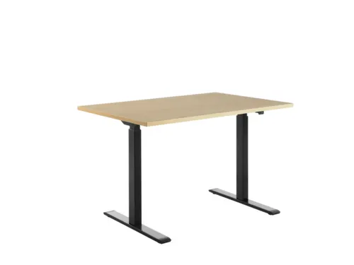 Elektrisch ihv bureau,HxBxD 700-1200x1200x800mm,blad esdoorn