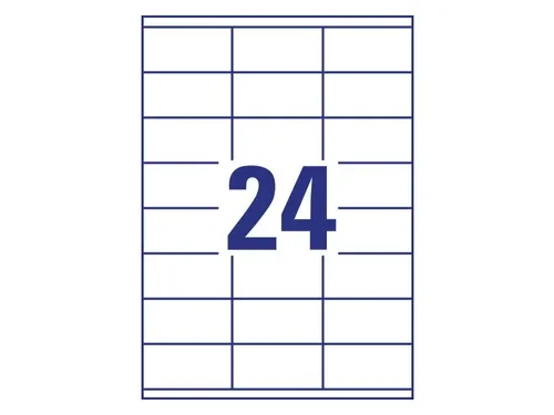 Etiket Avery Zweckform 3422 70x35mm wit 2400stuks