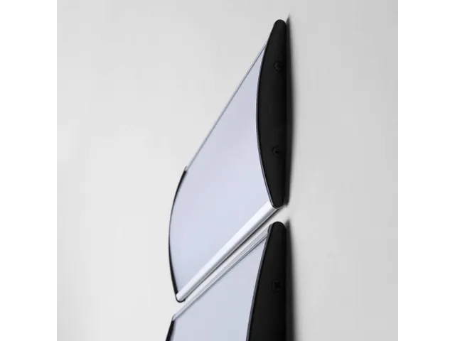 Deurbord 105x300mm Curved Aluminium Zwart