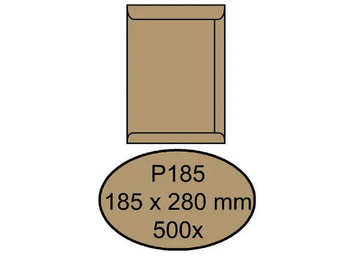 Envelop Quantore Akte P185 185X280Mm 90G Bruinkraft Gegomd