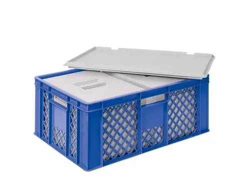 Euronorm-stapelbak,m. 2isoleerboxen,HxLxB 220x600x400mm,44,5/10,4l