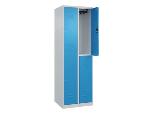 dubbeldekse locker,HxBxD 1850x600x500mm,2x2vak.,vak B 300mm