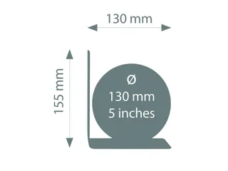 Boekensteun TROIKA met magnetische Wereldbol 13cm zwart-zilver - 4