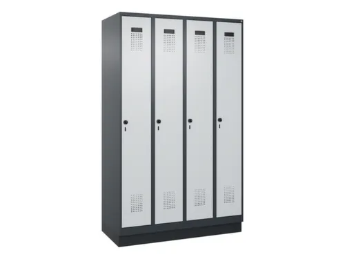locker voor scheiding van kleding,HxBxD 1950x1200x500mm,4vak