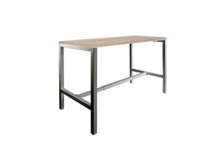 Domino Basic statafel 140x80cm 110cm Robson Eik 25mm Zwart - 1