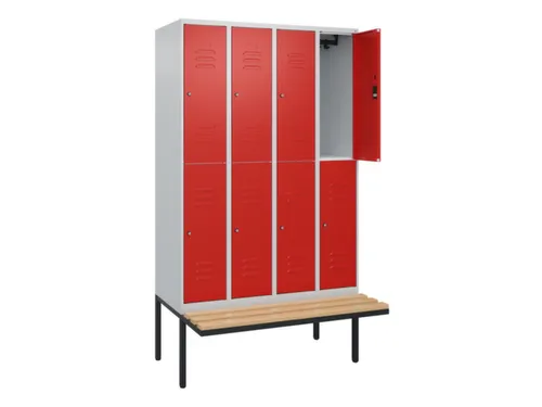 Dubbeldekse dekenkist,HxBxD 2120x1200x815mm,4x2vak.,vak B 300mm