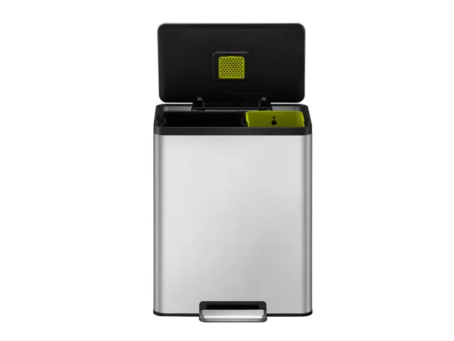 Ecocasa Ii Recycling Pedaalemmer Mat Rvs 36 Liter + 24 Liter