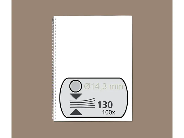 Draadrug GBC 14mm 34-rings A4 zilver 100stuks