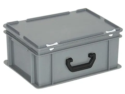 Euronorm Koffer Pe Hxlxb 180x400x300mm 16l 1 Handgreep Grijs