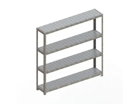 Breedvakstelling 1970x2000x400mm Vaklast 500kg 4 Stalen Legborden