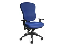 bureaustoel,synchroonmech.,zitting stof blauw,zitting H 430-550mm