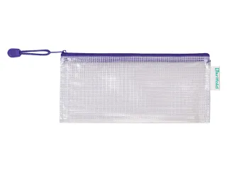 Opbergtas Tarifold met rits 250x115mm PVC blauw - 1