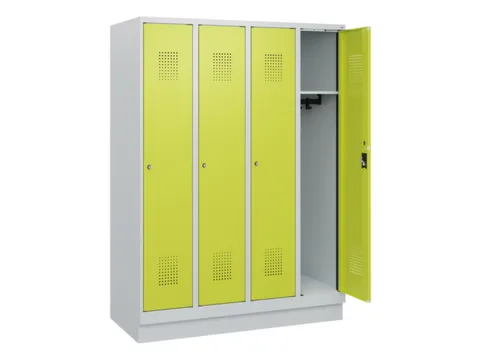 schoollocker,HxBxD 1630x1200x500mm,4vak,vak B 300mm,cil.-slot,sokkel