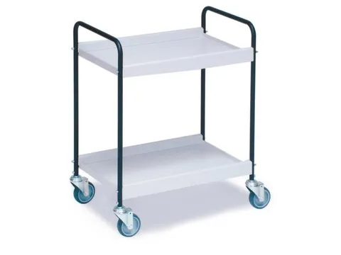 Universele Wagen Staalbuis 40kg 625x390mm 2 Etages Zilvergrijs