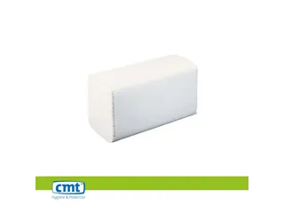 CMT Handdoekpapier Z-vouw Eco Recycled 2-laags 23x24cm wit 4000 Stuks - 1