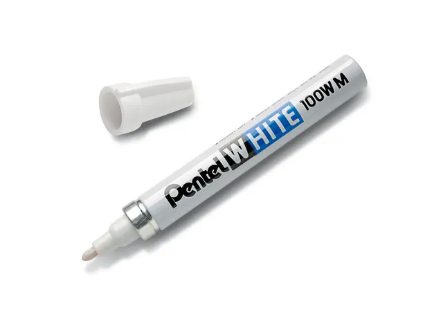 Viltstift Pentel 100W rond 2.2mm wit
