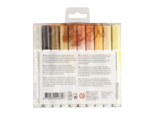 Brushpen Talens Ecoline set à 10 stuks huid