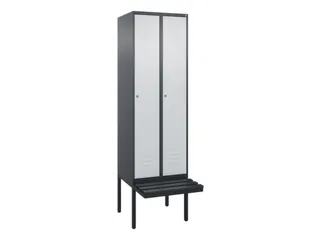 locker voor scheiding van kleding,HxBxD 2120x600x815mm,2vak - 1