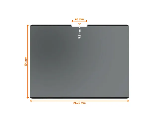 Privacyfilter SELF-ADHESIVE iPad 11 inch M2-M5 antraciet grijs