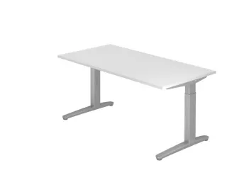 In hoogte verstelbaar bureau,HxBxD 680-850x1600x800mm,blad wit - 1