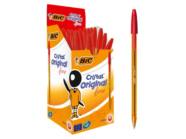 Balpen Bic Cristal fijn rood