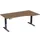 In hoogte verstelbaar bureau in vrije vorm,HxBxD 630-1280x1800x1000mm