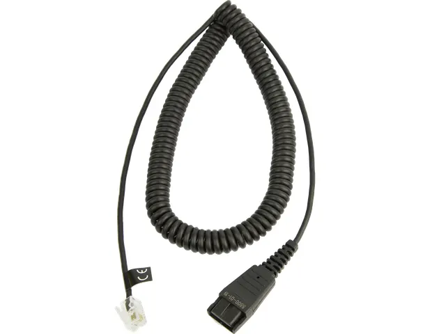 Quick Disconnect (QD) to Modular (RJ) Coiled Bottom Cord, 2 Meter